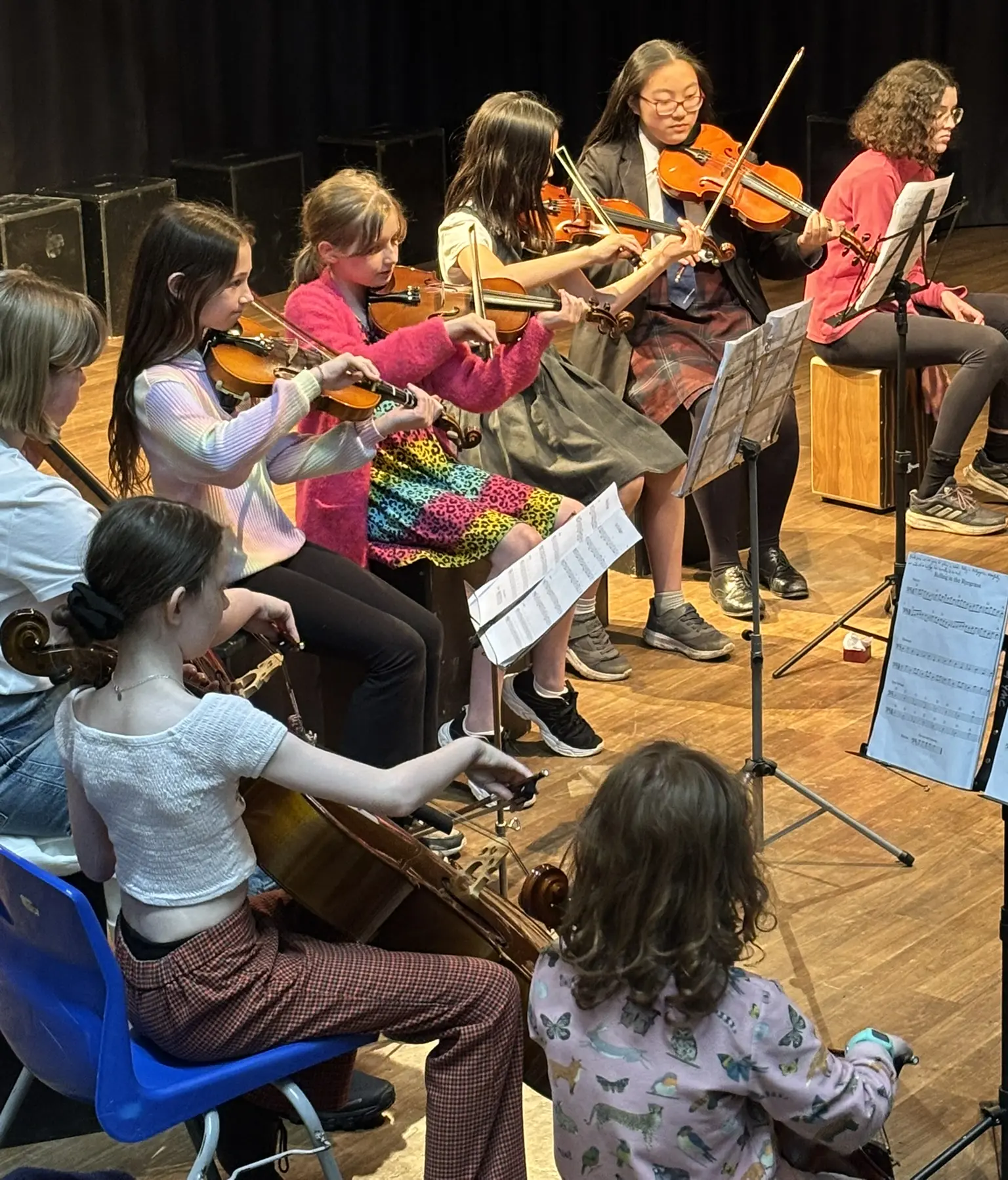 Young musicians rehearsing at York Music Centre